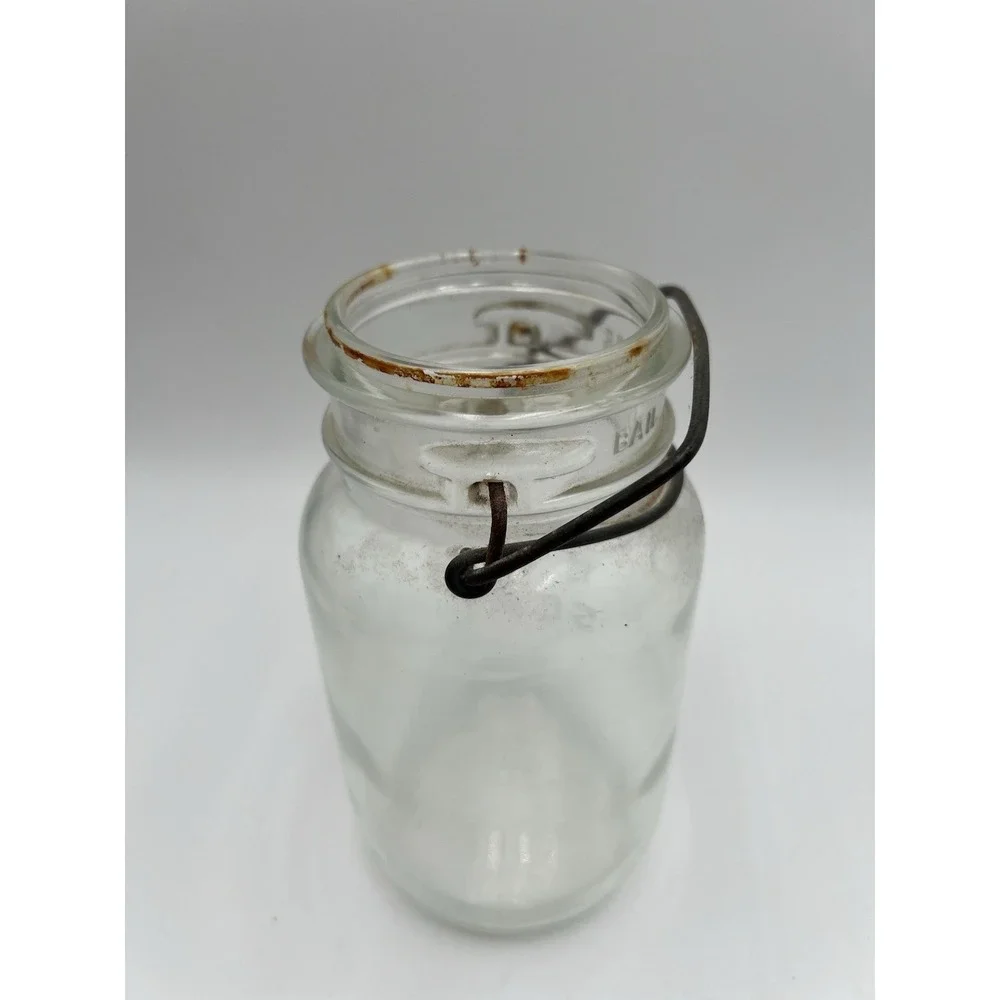Antique White Automotive Products Atlas E-Z Seal Mason Jar Utility Wall Light